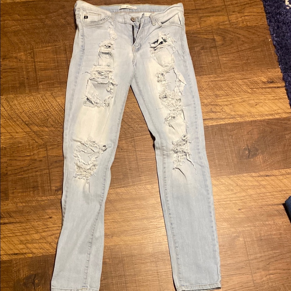 Distressed Light Blue Women's Jeans